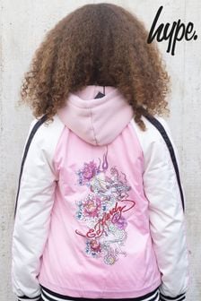 Hype X Ed Hardy Kids Pink Jacket Floral Souvenir Jacket (930788) | 383 SAR