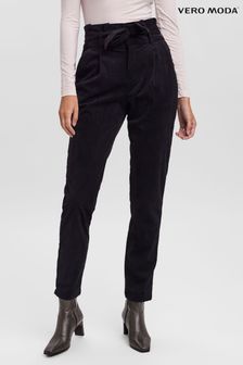 VERO MODA Black High Waisted Paperbag Trousers (930905) | $92