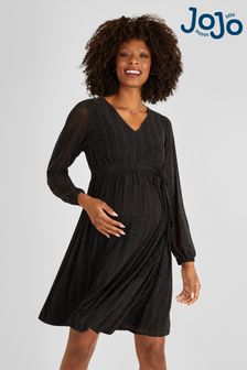 JoJo Maman Bébé Black Sparkle Mini Maternity Dress (931142) | $95