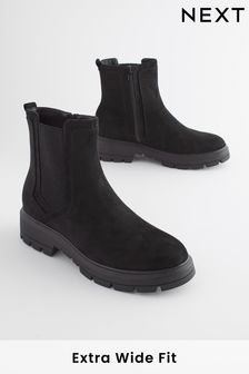 Black Extra Wide Fit Forever Comfort® Pull-On Chelsea Ankle Boots (931287) | ₪ 130