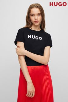 Черный - Футболка с логотипом Hugo (931821) | €78