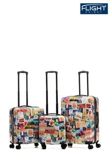 Flight Knight Set of 3 Hardcase Large Check in Suitcases and Cabin Case Black Luggage (932150) | €206