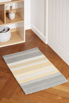 Ochre Yellow Harry Stripe Doormat (932900) | CA$43