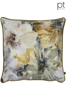 Prestigious Textiles Amber Yellow Lani Floral Feather Filled Cushion (933128) | 46 €