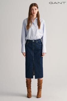 Синяя джинсовая юбка миди зауженного кроя Gant (933164) | €75