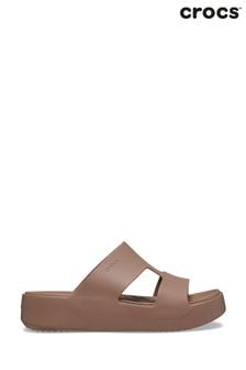 Brown - Crocs Getaway Platform H-strap Sandals (933232) | kr730