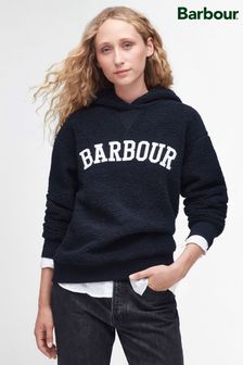 Barbour® Navy Blue Varsity Northumberland Fleece Hoodie (933614) | AED561