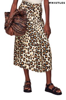 Whistles Animal Painted Leopard Button Skirt (933787) | 76 €