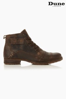 Dune London Simon Dark Brown Heavy Duty Leather Ankle Boots (934427) | KRW197,100