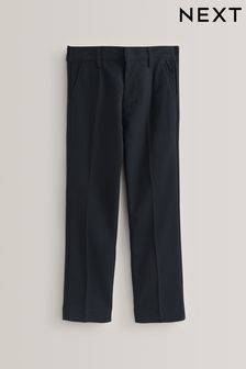 Navy Slim Waist School Pleat Front Trousers (3-17yrs) (934639) | 4,680 Ft - 8,330 Ft