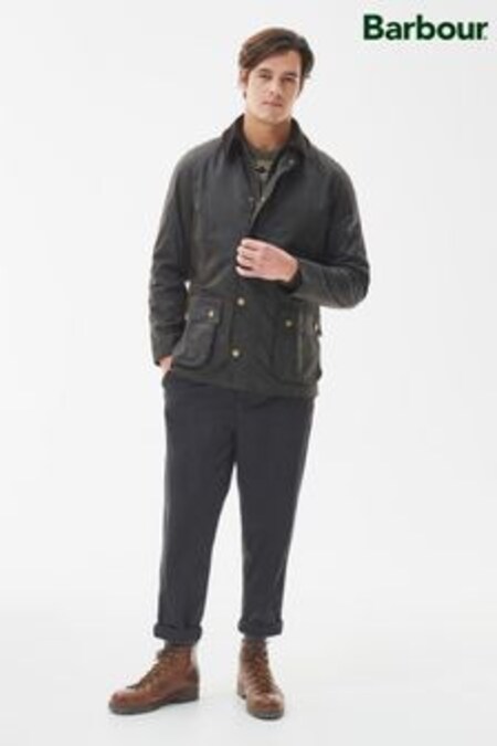 Barbour® Khaki Green Ashby Waxed Jacket (934756) | 312 €