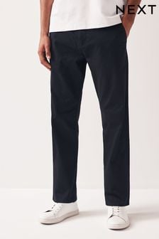 Black Straight Stretch Chinos Trousers (935309) | SGD 40