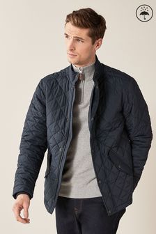 Shower Resistant Diamond Quilted Coat
