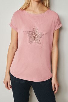 T-shirt à ourlet arrondi