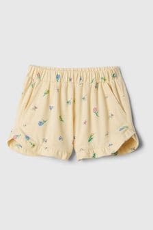 Galben floral - Gap elastic în pantaloni scurți Volane Bebeluși (3 luni - 5 ani) (937162) | 48 LEI