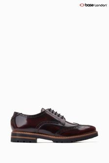 Base London Red Gibbs Lace Up Brogue Shoes