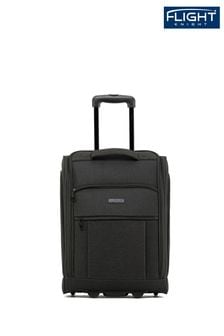 Flight Knight 55x40x20cm Ryanair Priority Soft Case Cabin Carry On Suitcase Hand Black Mono Canvas Luggage (937820) | 247 QAR