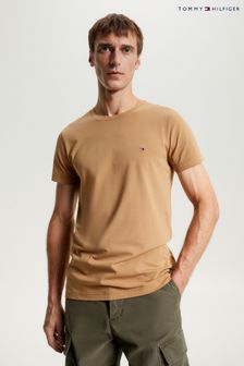 Tommy Hilfiger Cream Stretch Slim Fit T-Shirt (937928) | DKK202