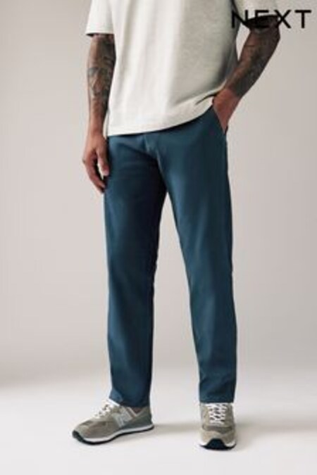 Bleu foncé - Droit - Pantalon chino stretch (937951) | €21