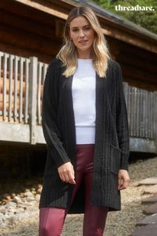 Threadbare Black Knitted Open Cardigan (938152) | kr363