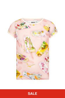 Girls Pink Cotton T-Shirt (938235) | 61 €