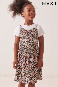 Multi Animal 2-In-1 Crinkle Jersey Dress and T-Shirt Set (3-16yrs) (938513) | €16 - €21