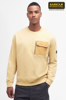 Żółty - Barbour® International Counter Crew Neck Sweatshirt (939386) | 690 zł