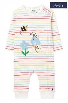 Joules Winfield White  Organically Grown Cotton Artwork Romper 0-24 Months (940023) | 167 LEI - 187 LEI