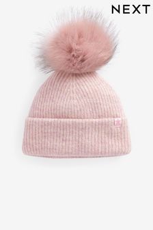 Pink Pom Pom Beanie Hat (3-16yrs) (940223) | AED20 - AED30