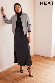 Black Long Length Satin Skirt (940454) | 29 €