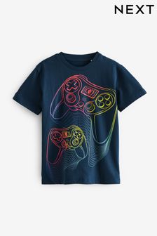Arcoíris con diseño de videojuegos - Camiseta estampada de manga corta (3 - 16 años) (940683) | 8 € - 12 €
