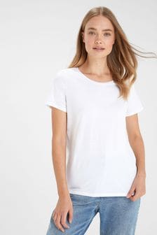 White Crew Neck T-Shirt (941018) | 32 zł