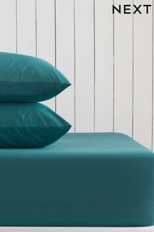 Blue Dark Teal Cotton Rich Deep Fitted Sheet (941224) | AED53 - AED84