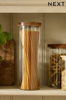 Clear Glass Pasta Jar with Bamboo Lid (941852) | €16