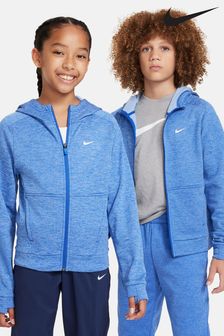 Niebieski - Bluza z kapturem Nike Therma-fit Multi+ z zapięciem na zamek (942205) | 157 zł