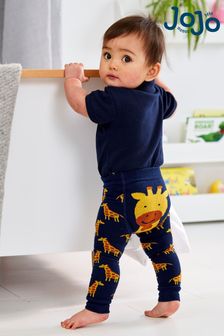 JoJo Maman Bébé Navy Giraffe Baby Leggings (944504) | $18