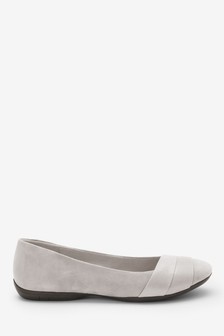 Grey Forever Comfort® Leather Wrap Ballerina Shoes (944506) | 21 €