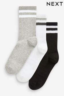 Black/White/Grey Arch Support Ankle Socks 3 Packs (944802) | $15