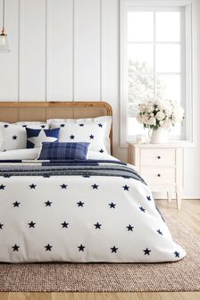 Helena Springfield White Star Duvet Cover and Pillowcase Set (945020) | 319 SAR - 574 SAR