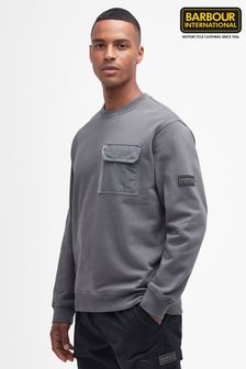 Gris - Barbour® International Counter Crew Neck Sweatshirt (945588) | €152
