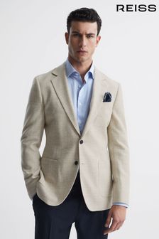 淡褐色 - Reiss Attire修身剪裁织纹羊毛混纺西装外套 (945850) | NT$16,680