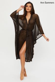 Ann Summers Summer Nights Shimmer Mesh Black Beach Kimono (946226) | €25