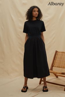 Albaray Black Woven Mix T-Shirt Dress (946326) | 93 €