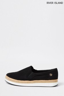 Espadrilles River Island noires à enfiler