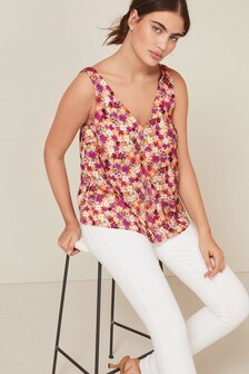 Caraco en satin à col en V