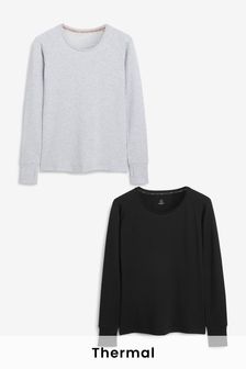 Next Elements Brushed Thermal Crew Tops 2 Pack