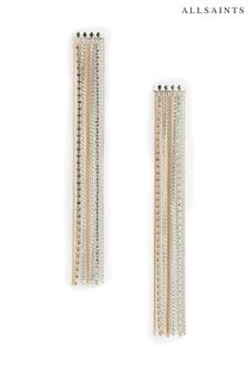 AllSaints Gold Tone Mixed Fringe Chandelier Earrings (946785) | ￥16,730