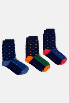 Joules Striking Black Spot Cotton Ankle Socks (946956) | kr370