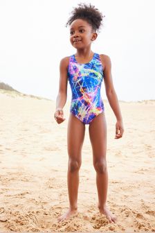 Blue Sports Swimsuit (3-16yrs) (947032) | ₪ 43 - ₪ 63