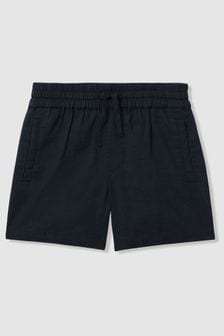 Reiss Navy Acen Teen Linen Drawstring Shorts (947127) | €55